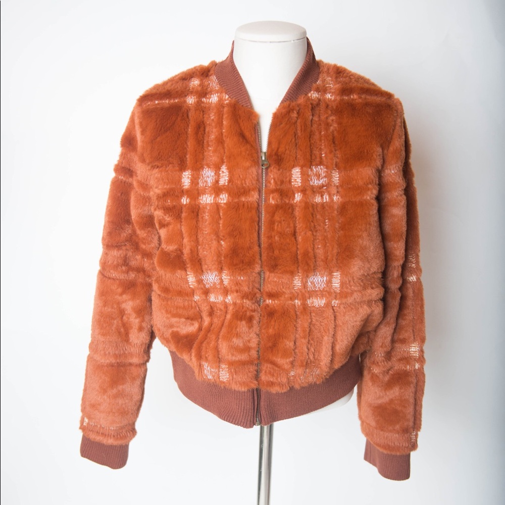 Anthropologie NWOT Plaid Teddy jacket Small - Picture 3 of 4